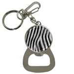 Zebra Texture, Zebra Wool, White Black Background Bottle Opener Key Chain