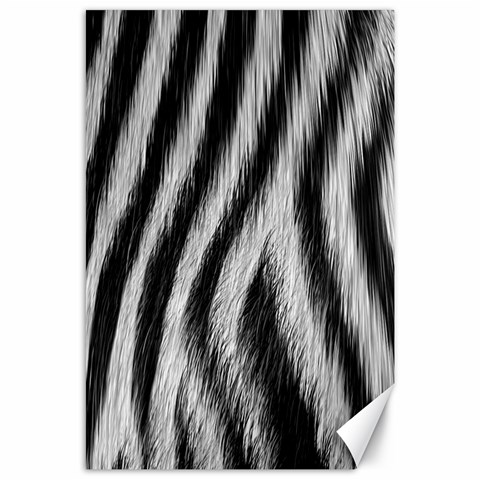 Zebra Texture, Zebra Wool, White Black Background Canvas 24  x 36  from ArtsNow.com 23.35 x34.74  Canvas - 1