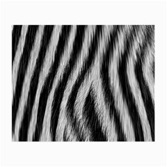 Zebra Texture, Zebra Wool, White Black Background Small Glasses Cloth (2 Sides) from ArtsNow.com Front