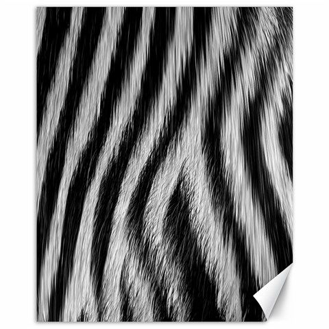 Zebra Texture, Zebra Wool, White Black Background Canvas 11  x 14  from ArtsNow.com 10.95 x13.48  Canvas - 1