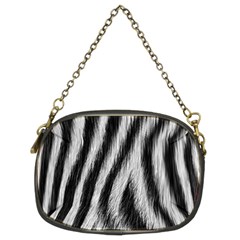 Zebra Texture, Zebra Wool, White Black Background Chain Purse (Two Sides) from ArtsNow.com Back