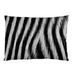 Zebra Texture, Zebra Wool, White Black Background Pillow Case