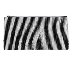 Zebra Texture, Zebra Wool, White Black Background Pencil Case from ArtsNow.com Front