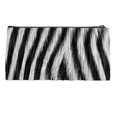 Zebra Texture, Zebra Wool, White Black Background Pencil Case from ArtsNow.com Back