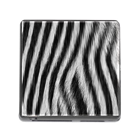 Zebra Texture, Zebra Wool, White Black Background Memory Card Reader (Square 5 Slot) from ArtsNow.com Front