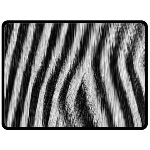 Zebra Texture, Zebra Wool, White Black Background Fleece Blanket (Large) from ArtsNow.com 80 x60  Blanket Front