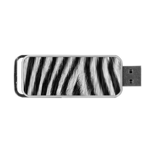 Zebra Texture, Zebra Wool, White Black Background Portable USB Flash (Two Sides) from ArtsNow.com Front