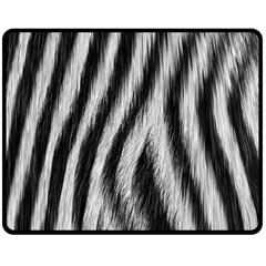 Zebra Texture, Zebra Wool, White Black Background Two Sides Fleece Blanket (Medium) from ArtsNow.com 58.8 x47.4  Blanket Back