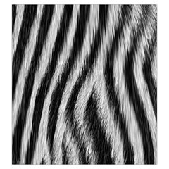 Zebra Texture, Zebra Wool, White Black Background Drawstring Pouch (Large) from ArtsNow.com Front