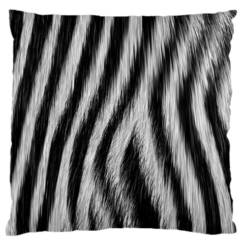 Zebra Texture, Zebra Wool, White Black Background Standard Premium Plush Fleece Cushion Case (Two Sides) from ArtsNow.com Back