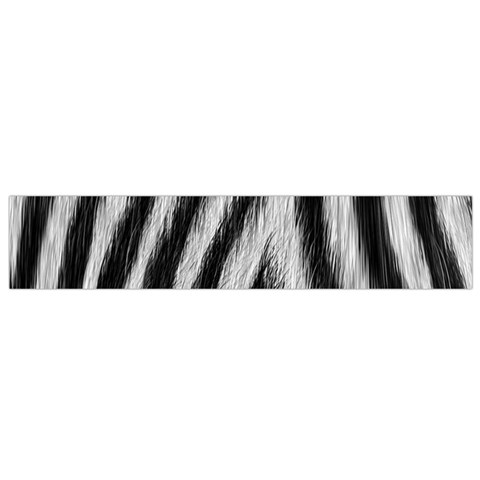 Zebra Texture, Zebra Wool, White Black Background Small Premium Plush Fleece Scarf from ArtsNow.com Front