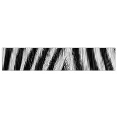 Zebra Texture, Zebra Wool, White Black Background Small Premium Plush Fleece Scarf from ArtsNow.com Front