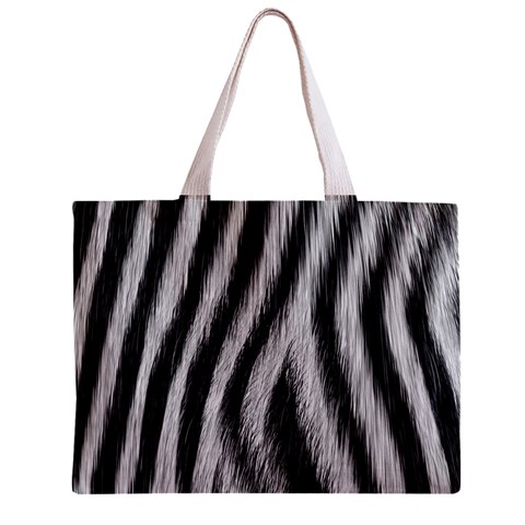 Zebra Texture, Zebra Wool, White Black Background Zipper Mini Tote Bag from ArtsNow.com Front