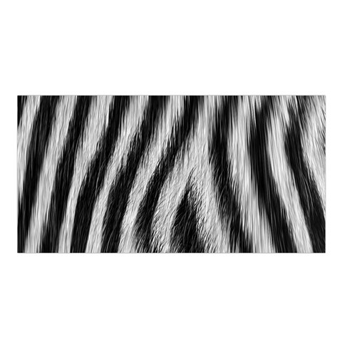 Zebra Texture, Zebra Wool, White Black Background Satin Shawl 45  x 80  from ArtsNow.com Front