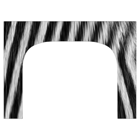 Zebra Texture, Zebra Wool, White Black Background Toiletries Pouch from ArtsNow.com Front