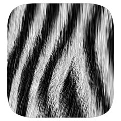 Zebra Texture, Zebra Wool, White Black Background Toiletries Pouch from ArtsNow.com Side Right