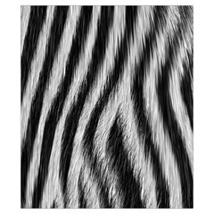 Zebra Texture, Zebra Wool, White Black Background Drawstring Pouch (XS) from ArtsNow.com Back