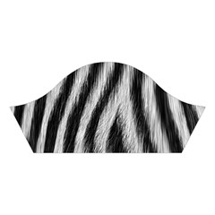 Zebra Texture, Zebra Wool, White Black Background Cotton Crop Top from ArtsNow.com Left Sleeve