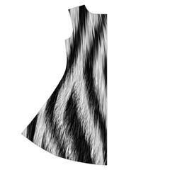 Zebra Texture, Zebra Wool, White Black Background Short Sleeve V Back Left