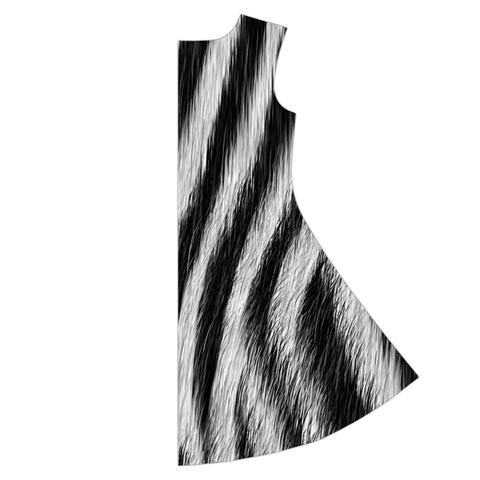 Zebra Texture, Zebra Wool, White Black Background Short Sleeve V Back Right