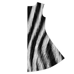 Zebra Texture, Zebra Wool, White Black Background Short Sleeve V Back Right