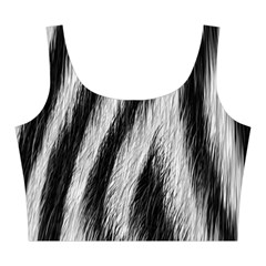 Zebra Texture, Zebra Wool, White Black Background Midi Sleeveless Dress from ArtsNow.com Top Front