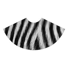 Zebra Texture, Zebra Wool, White Black Background Midi Sleeveless Dress from ArtsNow.com Skirt Back