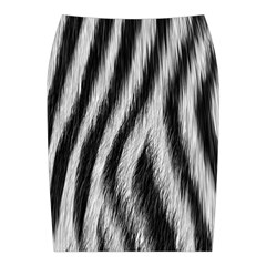 Zebra Texture, Zebra Wool, White Black Background Midi Wrap Pencil Skirt from ArtsNow.com Back