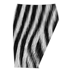 Zebra Texture, Zebra Wool, White Black Background Midi Wrap Pencil Skirt from ArtsNow.com  Front Right 