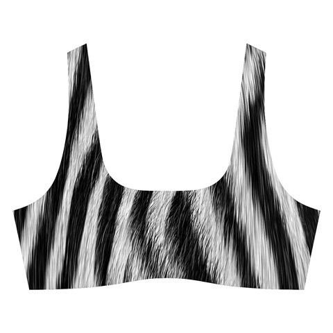 Zebra Texture, Zebra Wool, White Black Background Cross Back Hipster Bikini Set from ArtsNow.com Front