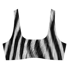 Zebra Texture, Zebra Wool, White Black Background Cross Back Hipster Bikini Set from ArtsNow.com Front