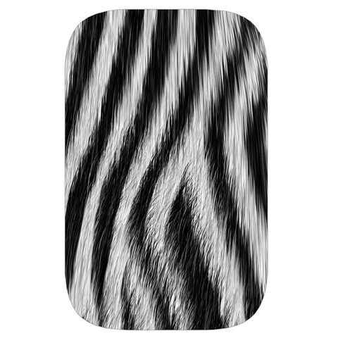 Zebra Texture, Zebra Wool, White Black Background Waist Pouch (Small) from ArtsNow.com Front