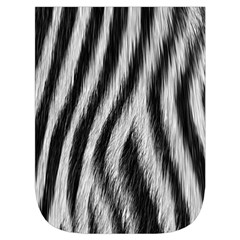 Zebra Texture, Zebra Wool, White Black Background Waist Pouch (Small) from ArtsNow.com Front Pocket