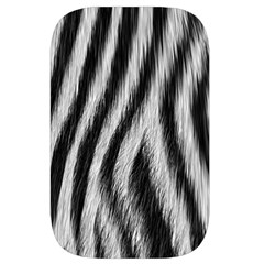 Zebra Texture, Zebra Wool, White Black Background Waist Pouch (Small) from ArtsNow.com Back