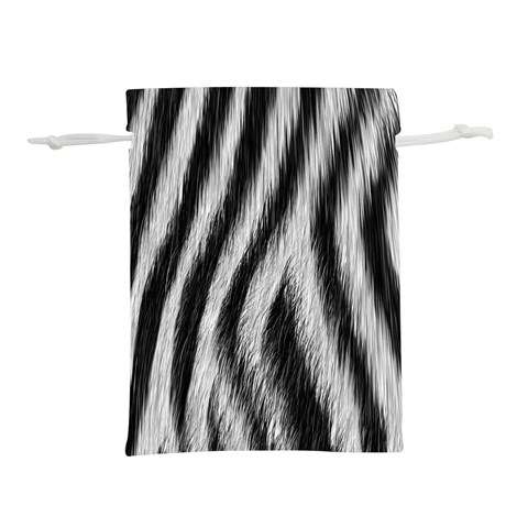 Zebra Texture, Zebra Wool, White Black Background Lightweight Drawstring Pouch (L) from ArtsNow.com Front