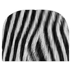 Zebra Texture, Zebra Wool, White Black Background Make Up Case (Medium) from ArtsNow.com Front