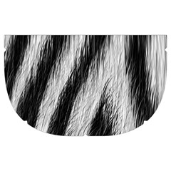 Zebra Texture, Zebra Wool, White Black Background Make Up Case (Medium) from ArtsNow.com Side Right