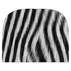 Zebra Texture, Zebra Wool, White Black Background Make Up Case (Large) from ArtsNow.com Front