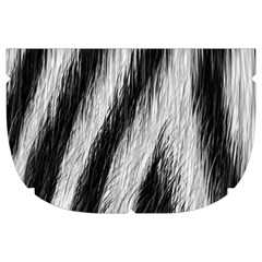 Zebra Texture, Zebra Wool, White Black Background Make Up Case (Large) from ArtsNow.com Side Right