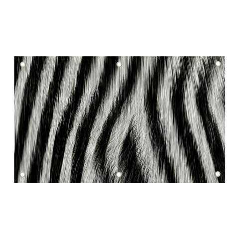 Zebra Texture, Zebra Wool, White Black Background Banner and Sign 5  x 3  from ArtsNow.com Front