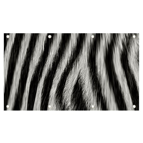 Zebra Texture, Zebra Wool, White Black Background Banner and Sign 7  x 4  from ArtsNow.com Front