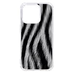 Zebra Texture, Zebra Wool, White Black Background iPhone 14 Pro TPU UV Print Case