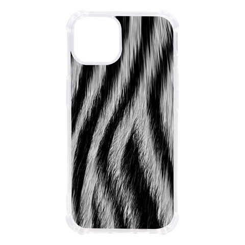 Zebra Texture, Zebra Wool, White Black Background iPhone 13 TPU UV Print Case from ArtsNow.com Front