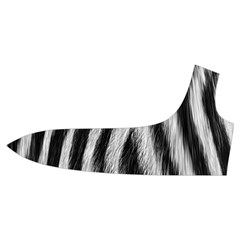 Zebra Texture, Zebra Wool, White Black Background Trumpet Sleeve Cropped Top from ArtsNow.com Front Left