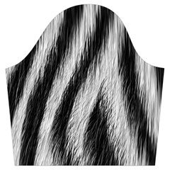 Zebra Texture, Zebra Wool, White Black Background Trumpet Sleeve Cropped Top from ArtsNow.com Sleeve Right