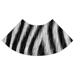 Zebra Texture, Zebra Wool, White Black Background Trumpet Sleeve Cropped Top from ArtsNow.com Cuff Right