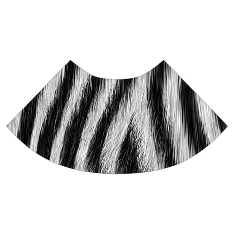 Zebra Texture, Zebra Wool, White Black Background Trumpet Sleeve Cropped Top from ArtsNow.com Cuff Left