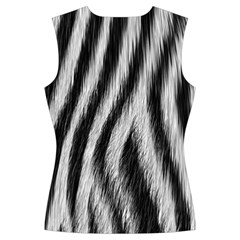 Zebra Texture, Zebra Wool, White Black Background Women s Cut Out Long Sleeve T Back