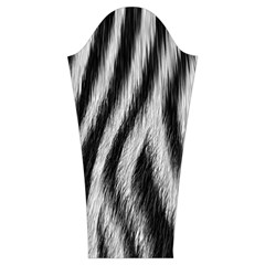 Zebra Texture, Zebra Wool, White Black Background Women s Cut Out Long Sleeve T Sleeve Right