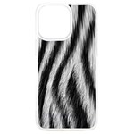 Zebra Texture, Zebra Wool, White Black Background iPhone 15 Pro Max TPU UV Print Case